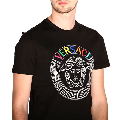 versace t shirt uomo pelle|versace t shirt.